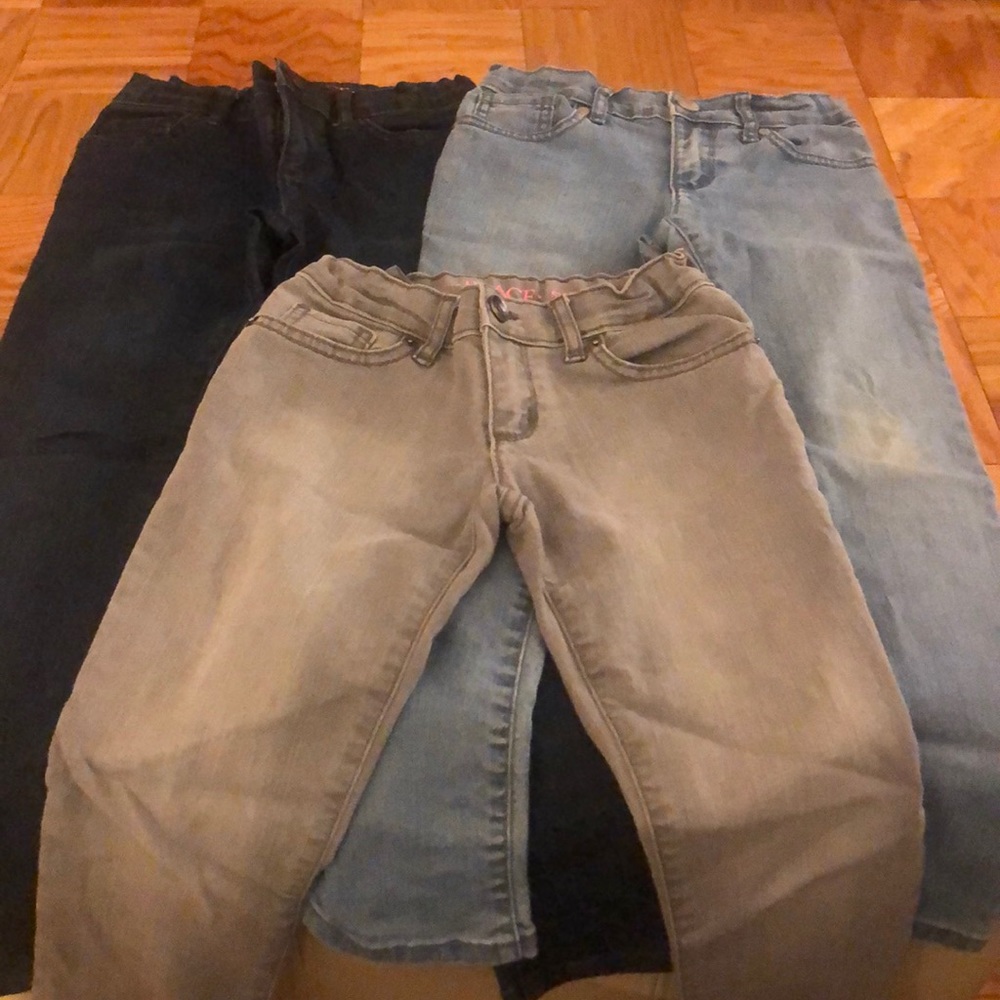 Girls denim super skinny jeans. Bundle of 3 pairs.